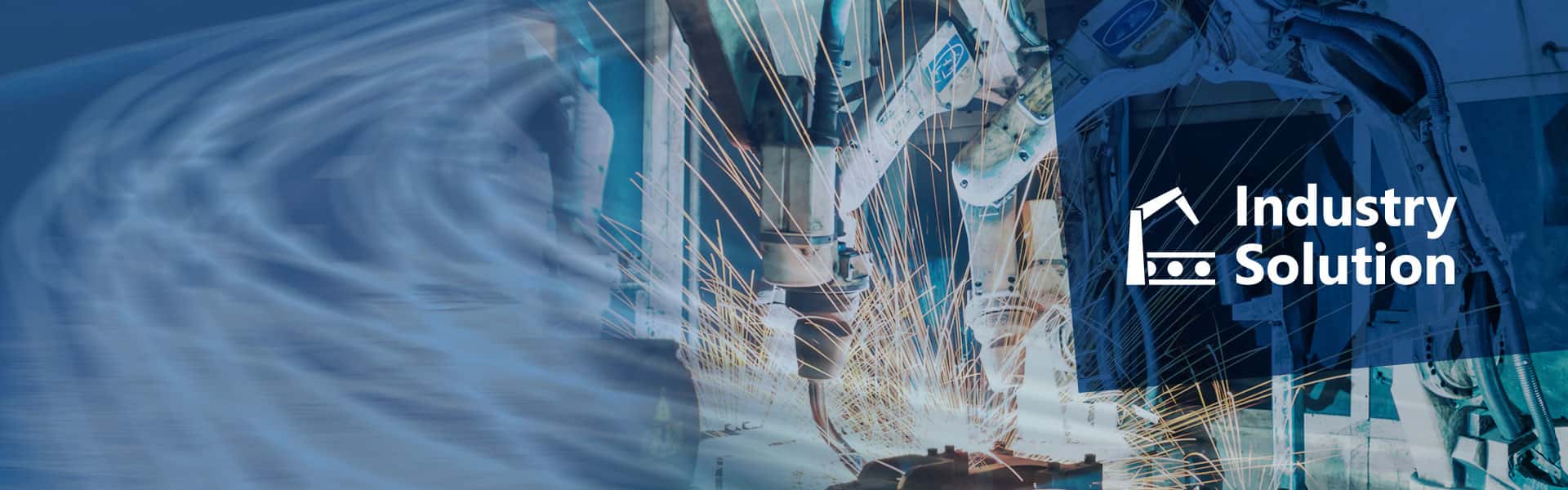 A logo for industrial solutions that features a modern design with bright colors and a professional appearance.