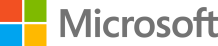 Microsoft-Logo auf weiÃŸem Hintergrund, mit vier farbigen Quadraten in einem Gittermuster.